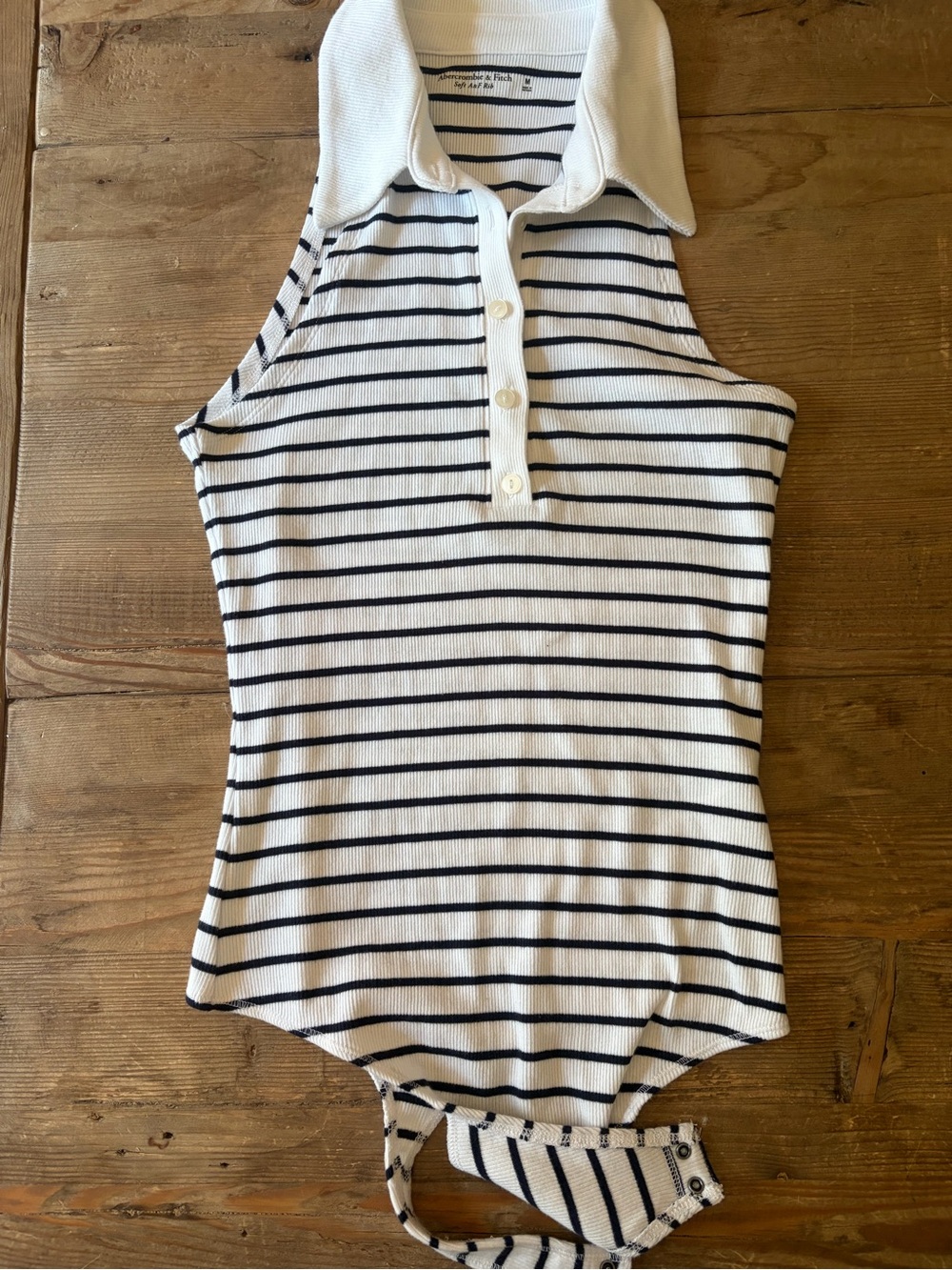 A&F Striped Polo Bodysuit